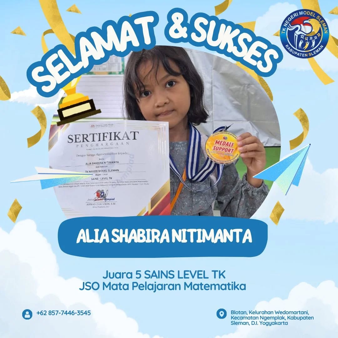 Juara 5 Sains Level TK JSO